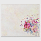Lente bloemen cadeaupapier (Vlak)