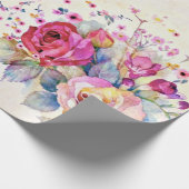 Lente bloemen cadeaupapier (Hoek)