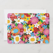 Lente Bloemen Chic Drie Meisje 3e Verjaardag Invit Kaart (Achterkant)