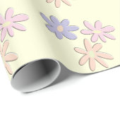 Lente Bloemen Crème Cadeaupapier (Rol Hoek)