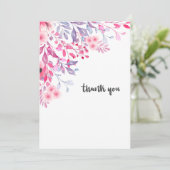 Lente Bloemen Dank je wel kaart (Staand voorkant)