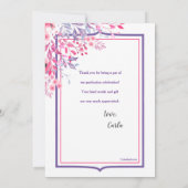 Lente Bloemen Dank je wel kaart (Achterkant)