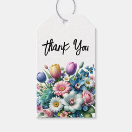 Lente Bloemen Dank u Labels Cadeaulabel