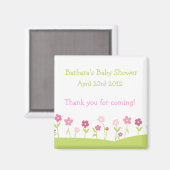 Lente bloemen dank u magneet - Meisje (Voorkant / Achterkant)