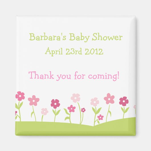 Lente bloemen dank u magneet - Meisje (Voorkant)