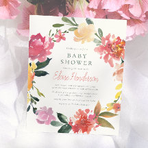 Lente Bloemen | Eenvoudige Meisje Baby Shower Budg