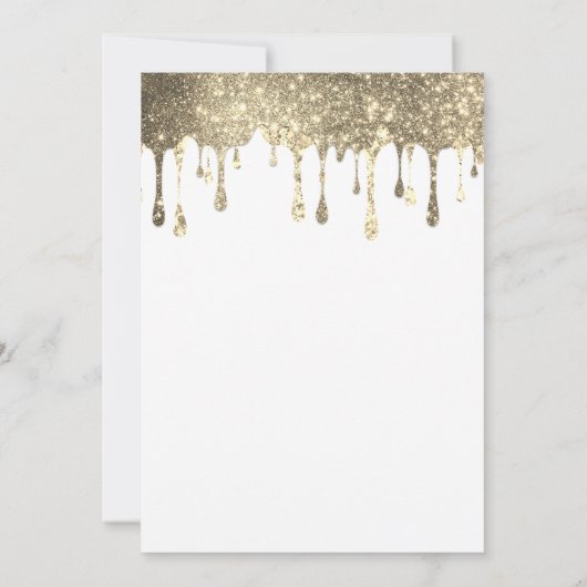 Lente Bloemen Eiffeltoren Goud Drips Zoet 16 Kaart (Achterkant)