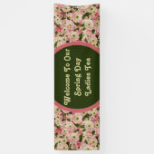Lente bloemen elegant bloesbloem spandoek (Verticaal)