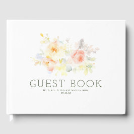 Lente Bloemen Elegante Botanische Bruiloft Gastenboek