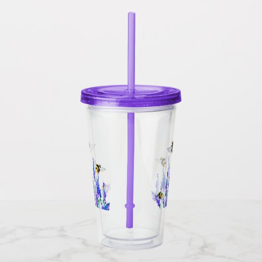 Lente Bloemen en Bijen Acryl Tumbler Acryl Drinkbeker (Rechts)