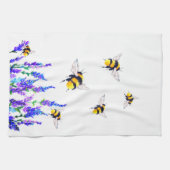 Lente Bloemen en Bijen Keukenhanddoek (Horizontaal)