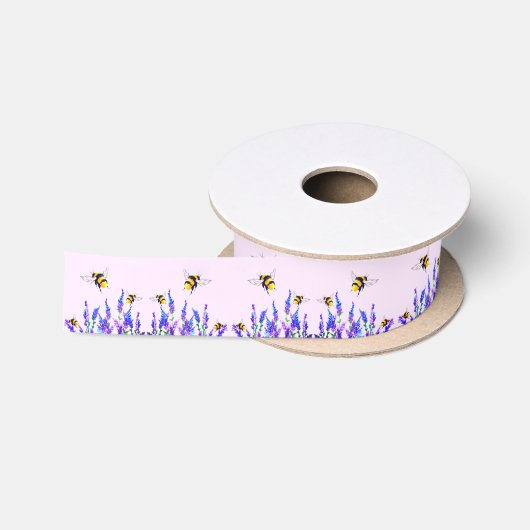 Lente bloemen en bijen lint (Spoel)