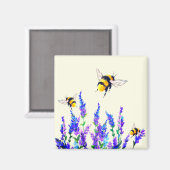 Lente Bloemen en Bijen Magnet Gift (Voorkant / Achterkant)