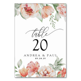 Lente Bloemen en Groen Bruiloft Kaart