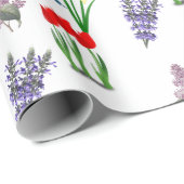 Lente Bloemen en Kolibrie  Cadeaupapier (Rol Hoek)