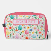 Lente Bloemen en Pasen Eieren Persoonlijk Toilettasje (Voorkant)