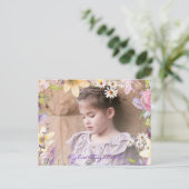 Lente bloemen Foto Lijst met bewerkbare tekst Briefkaart (Staand voorkant)