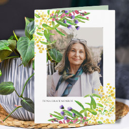 Lente Bloemen Foto Memorial Gevouwen Programma