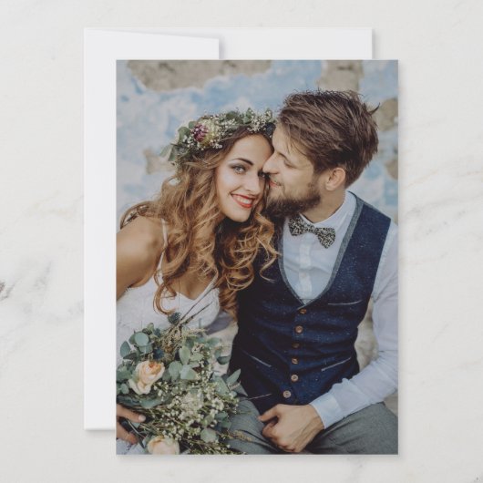 Lente Bloemen Foto Save The Date Kaart (Achterkant)