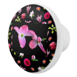 Lente Bloemen Fotoprint Kabinet Knob Dogwood Keramische Knop