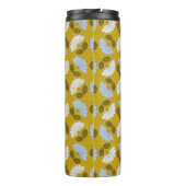 Lente bloemen - geel, blauw & wit thermosbeker (Achterkant)