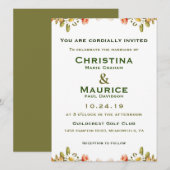 Lente bloemen Geel Groen Weddenschap (Voorkant / Achterkant)