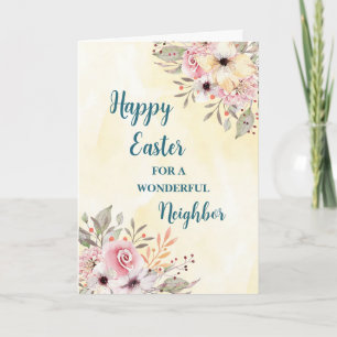 Lente Bloemen Gelukkig Pasen Buurman Feestdagen Kaart