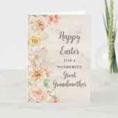Lente Bloemen Gelukkig Pasen Grote Grootmoeder Feestdagen Kaart (Voorkant)