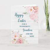 Lente Bloemen Gelukkig Pasen Kleinzoon En Zijn Vro Feestdagen Kaart (Voorkant)