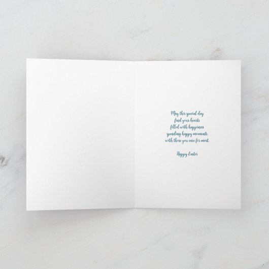 Lente Bloemen Gelukkig Pasen Nephew en zijn vrouw Feestdagen Kaart (Binnen)