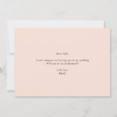 Lente bloemen Geometric zal je mijn Bridesmaid zij Kaart (Achterkant)