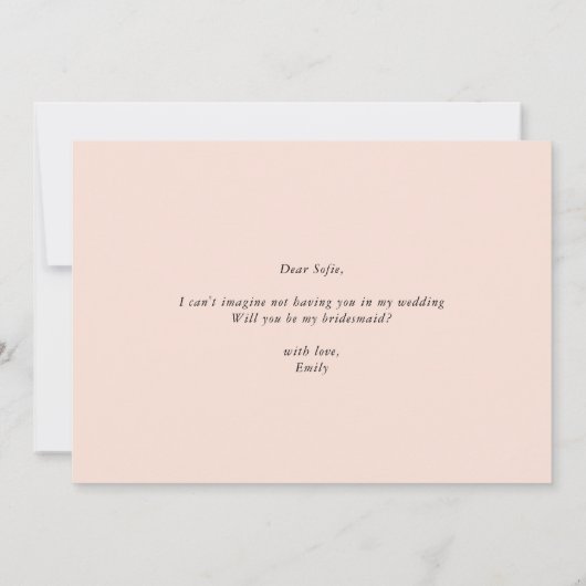 Lente bloemen Geometric zal je mijn Bridesmaid zij Kaart (Achterkant)