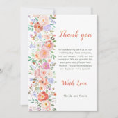 Lente Bloemen Huwelijk Bedankkaart (Voorkant)