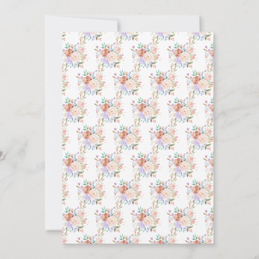 Lente Bloemen Huwelijk Bedankkaart (Achterkant)