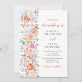 Lente Bloemen Huwelijk Kaart (Voorkant)
