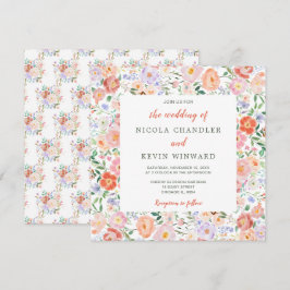 Lente Bloemen Huwelijk Kaart