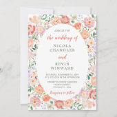 Lente Bloemen Huwelijk Kaart (Voorkant)