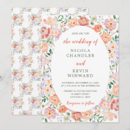 Lente Bloemen Huwelijk Kaart