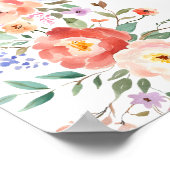 Lente Bloemen Huwelijk Poster (Hoek)