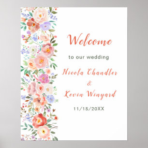 Lente Bloemen Huwelijk Poster