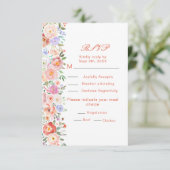 Lente Bloemen Huwelijk RSVP (Staand voorkant)
