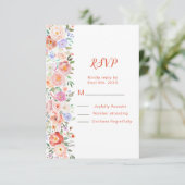 Lente Bloemen Huwelijk RSVP (Staand voorkant)