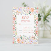 Lente Bloemen Huwelijk RSVP (Staand voorkant)