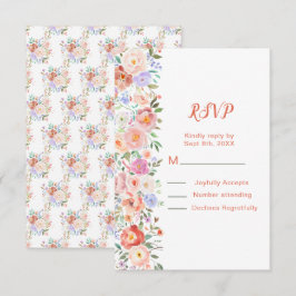 Lente Bloemen Huwelijk RSVP Kaartje