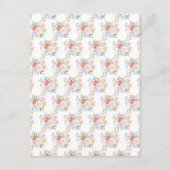 Lente Bloemen Huwelijksreceptie Informatiekaartje (Achterkant)