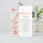 Lente Bloemen Huwelijksreis Fonds Informatiekaartje (Staand voorkant)