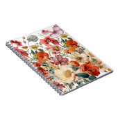 Lente Bloemen In Bloei Met Vlinders Notitieboek (Rechterzijde)
