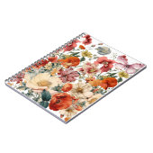 Lente Bloemen In Bloei Met Vlinders Notitieboek (Linkerzijde)