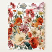 Lente Bloemen In Bloei Met Vlinders Planner (Achterkant)