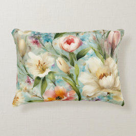 Lente Bloemen in de stijl van het impressionisme Accent Kussen